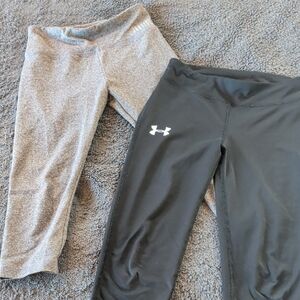 Under Armour Kids Leggings - Gray and Black